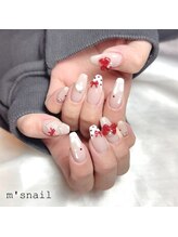 バレンタインネイル