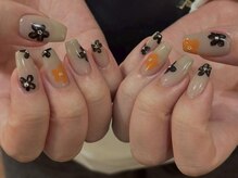 アイネイルズ 渋谷店(I nails)/【Saki.o】お花ベージュ