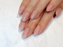 ルームヘアネイル 曙橋店(Room hair nail)/シンプルくすみピンク×パール
