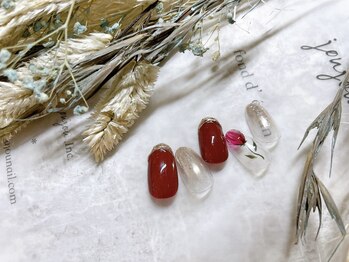 モグネイル(Mogunail)/10月定額B ぷっくりフラワー