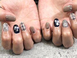 ツイード柄ネイル