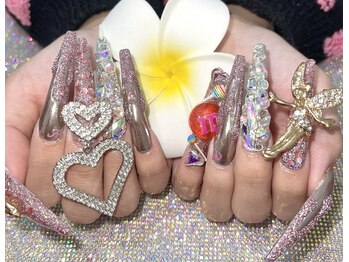 バレンタインネイル