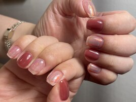 埋め込み艶々ネイル
