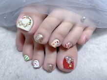 スノーネイルサロン 新宿店(Snow nail salon)/クリスマスツリーリーフトナカイ