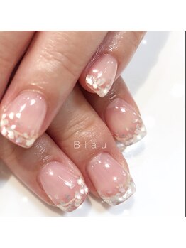 ブラウ ネイル パーティー(Blau Nail Party)/夏シェルクリアフレンチネイル