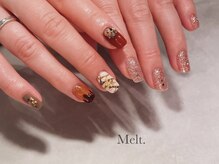 メルト(Melt.)/チョコネイル♪片手アート¥10000