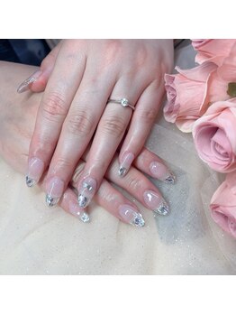 ヘブン ネイル 鶯谷(HEAVEN Nail)/シルバーフレンチネイル