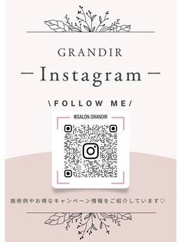 グランディール(GRANDIR)/GRANDIR インスタグラム!