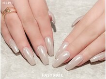 ファストネイル 春日部店(FAST NAIL)/ホワイトミラーネイルワンカラー