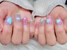 【うるツヤで可愛い☆】オーロラ氷ネイル、うるうるネイル