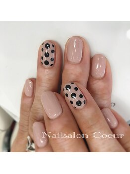 ネイルサロン クール(Nailsalon Coeur)/シンプル ドットネイル 北欧