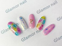 グラマーネイル(Glamor nail)/ステンド×メッキ