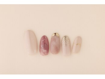 ヴァンネイル みなとみらい馬車道(VINGT NAIL)/*ピンク×ミラー*