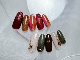 autumnニュアンスネイル
