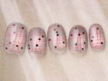 アイネイルズ 天神今泉店(I-nails)/マグネットチェック手書き星