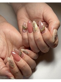 ミラーフラワーとリングネイル