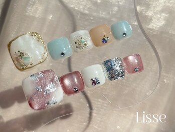 リセ 銀座本店(Lisse)の写真/フットアート¥10,000♪初夏のデザイン～定番まで多数ご用意☆フットバス付き☆ハンドとの同時施術も◎