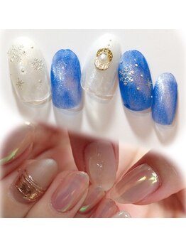 アルファ ネイルズ(ALPHA NAILS)の写真/【初回定額￥4990～￥9990ケア込】洗練されたシンプル～華やかアートが大人女性におすすめ☆