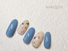 ネイルサロン マリキータ(MARIQUITA)/春/ちりばめフラワーネイル