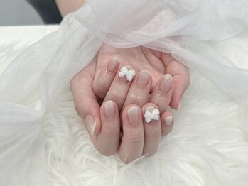 リンドネイル バイ モカ アンド ララ(Lind nail by moca and LaLa)/リボンネイル