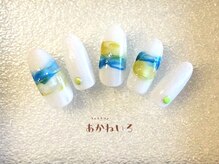ネイルサロン あかねいろ/色彩アート　ニュアンス　手描き