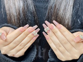 ウサギネイル 新大久保店(usagi nail)/ピンクネイル