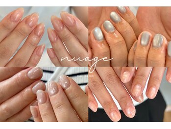 ニュアージュ(nuage)の写真/トレンド感がありつつ控えめ可愛い上品シンプルネイル◇人気のうるちゅるマグネットワンカラー￥4770～