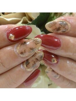 ネイルサロン ディーバ ギンザ(Nail salon Diva GINZA)/ボルドー×べっ甲