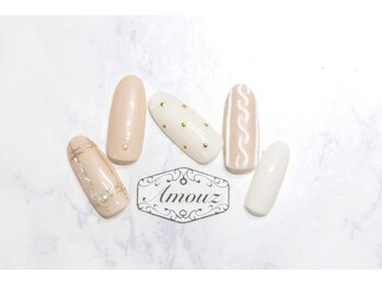 アモウズ(Amouz)/定額【テーマ:ニットネイル】4