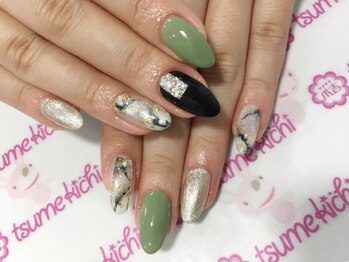 ネイルサロン 爪吉/大人イメージの天然石風♪