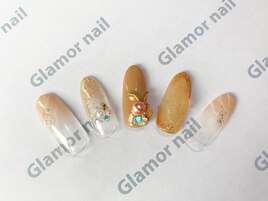 宝石ネイル×大理石