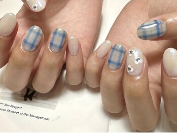 デューネイルスタジオ(dew nail studio)/ブルーチェック柄
