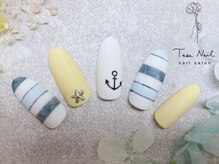 テセネイル(Tese Nail)/６月定額　大人マリンネイル♪
