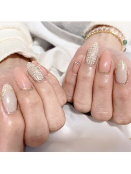 ビューティーサロン クリスタル(Beauty Salon Crystal)/ツイードネイル