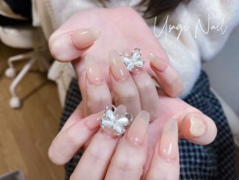 ウサギネイル 新大久保店(usagi nail)/マグネットフレンチ秋可愛い