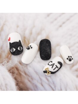 ラ カゼッタ(La casetta)/モコモコ猫ネイル