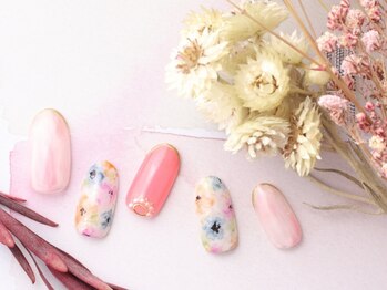 ソウ 難波店 nail salon Sou/タイダイフラワーnail