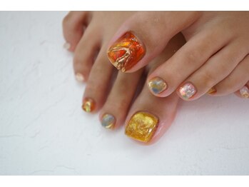 ネイル フライガール(nail FLY GIRL)/秋カラーフットネイル★