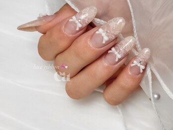 エア(ea)/レースリボンネイル