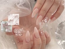キャンディドロップネイル(CANDY DROP NAIL)/ピンクビジューネイル