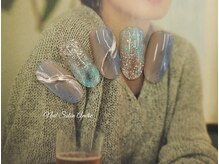 ネイルサロン アミティエ(Nail Salon Amitie)/ブルーnuance×ラメnail