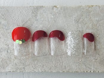 カラ ネイル 中津店(calla nail)/トマトなフレンチネイル