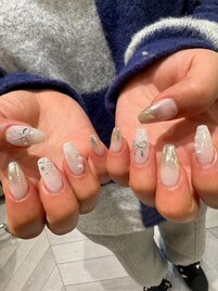 韓国リボンネイル