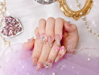 ワンホンネイル 新宿(Rumi Nail)/ラメワンカラー/定額デザイン