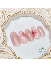 ピオニーネイル(peony nail)/11月新作　ウィンターフラワー