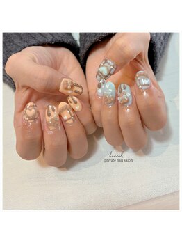 ハヌル(haneul.)/メンカラ☆くまハートネイル