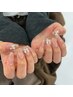 【3回同価格!】HAND*シンプルアート4本まで/王道フレンチ¥7500