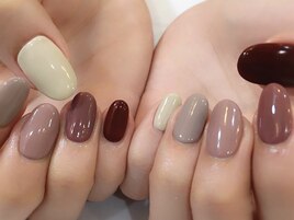 ボルドーカラーシックネイル