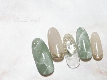 トゥーシェネイルズ(Touche'nails)/グリーン天然石