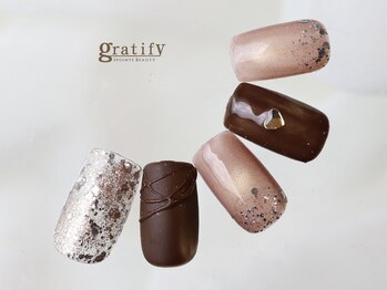 バレンタインチョコネイル